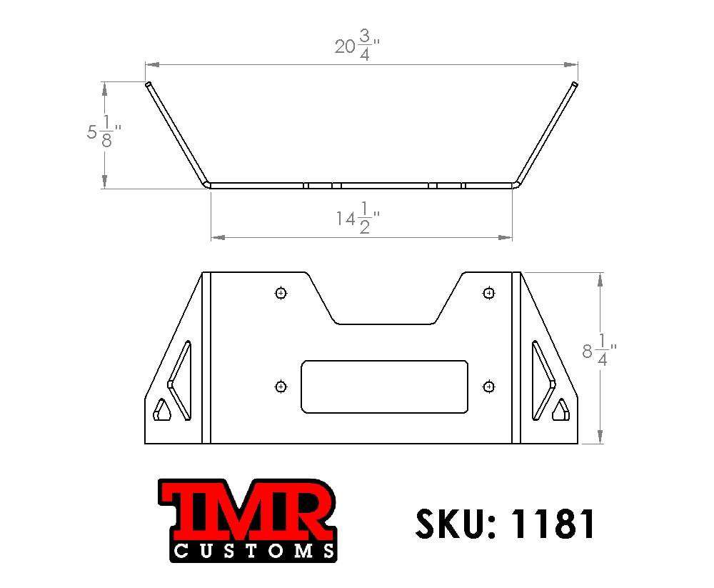 TMR Customs Warn 8274 Universal Winch Mount