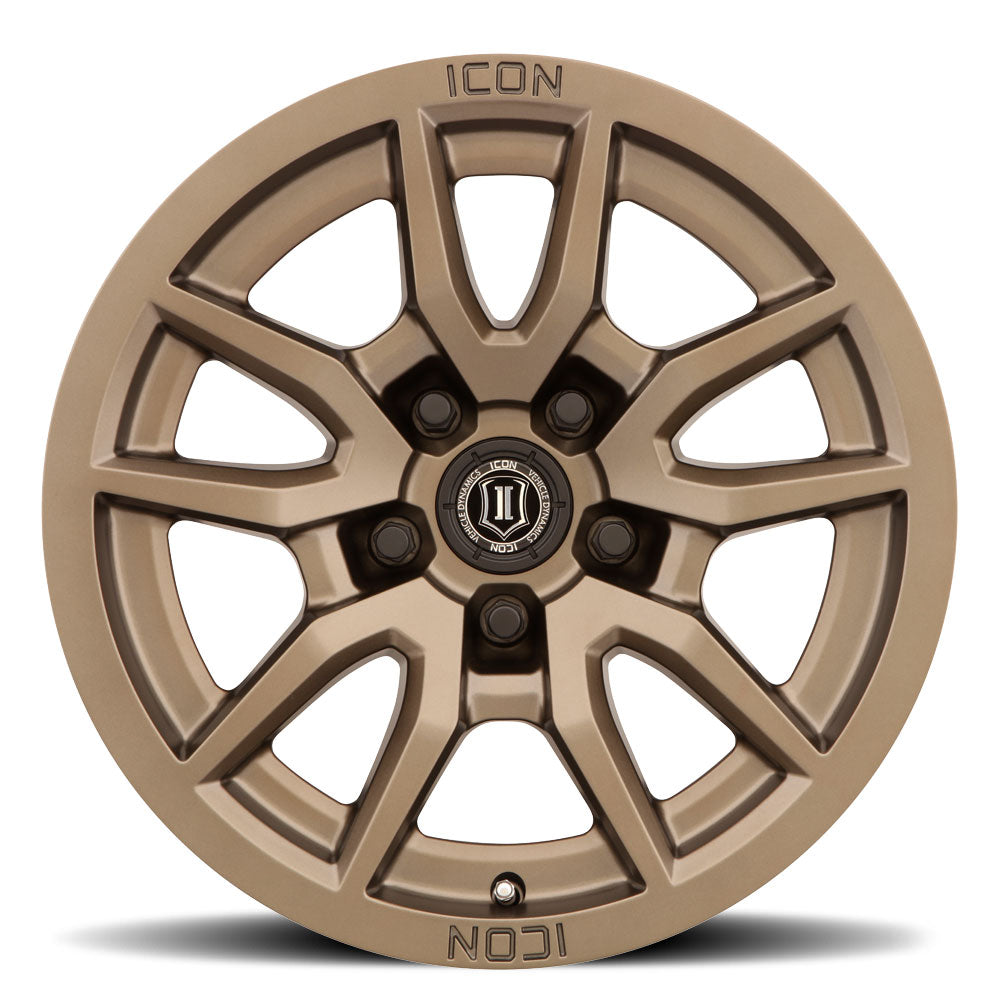 ICON Alloys Vector 5 Bronze 17x8.5 5x5 -6mm Offset 4.5" BS (2617857345BR)