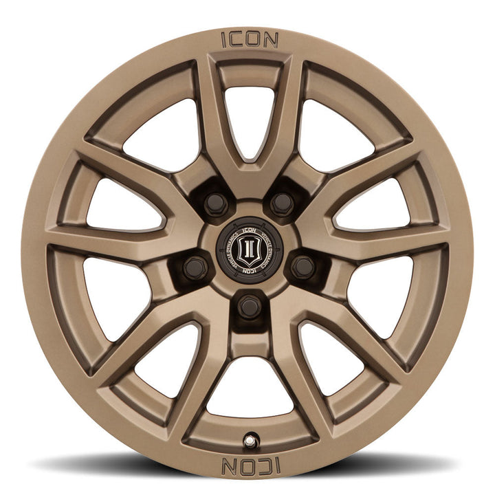 ICON Alloys Vector 5 Bronze 17x8.5 5x5 -6mm Offset 4.5" BS (2617857345BR)
