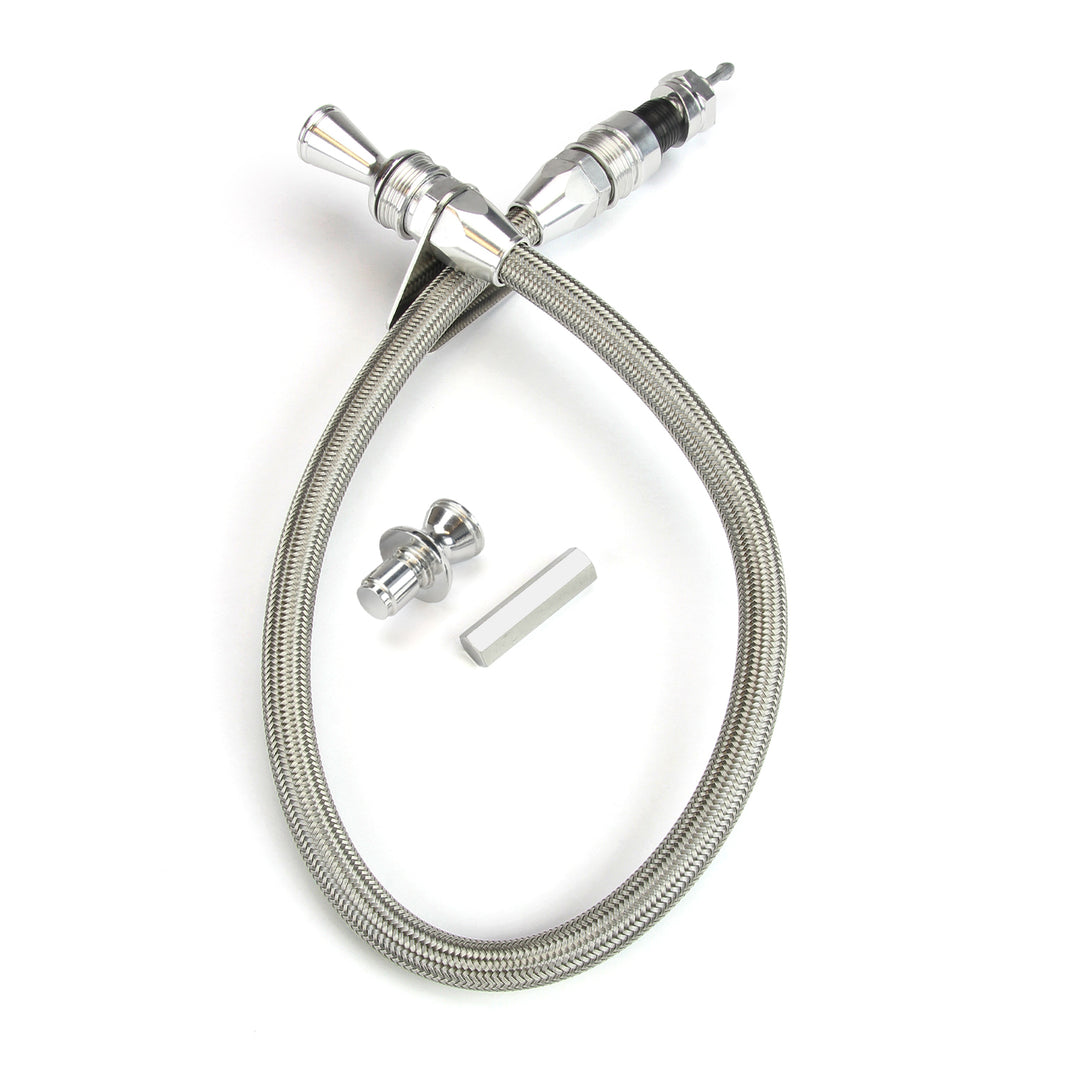 Lokar 48" Anchor-Tight Locking Firewall Mount Transmission Dipstick for Powerglide