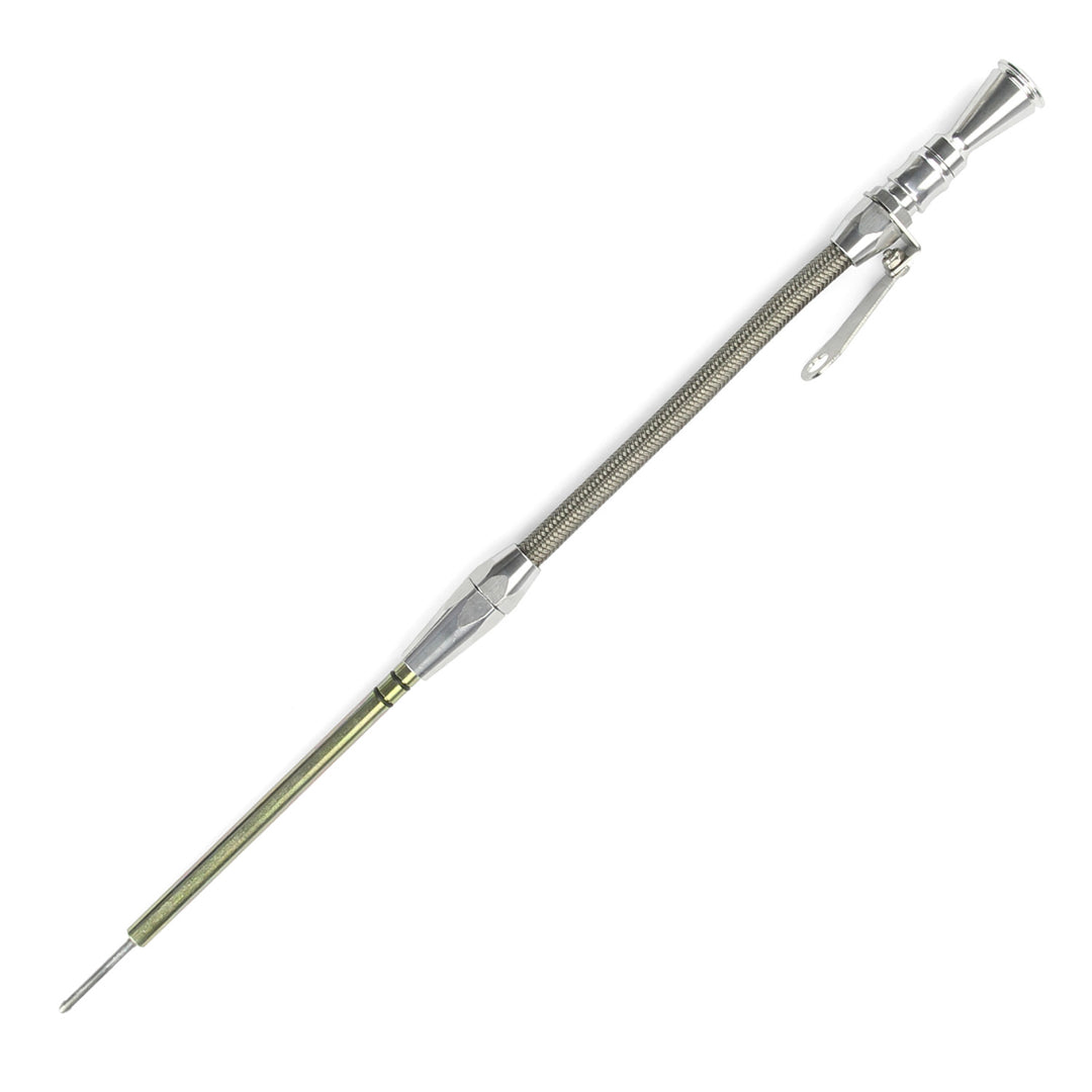 Lokar Anchor-Tight Locking Engine Dipstick - 1980 & Later Chevy Small Block Push into Block Passenger's Side
