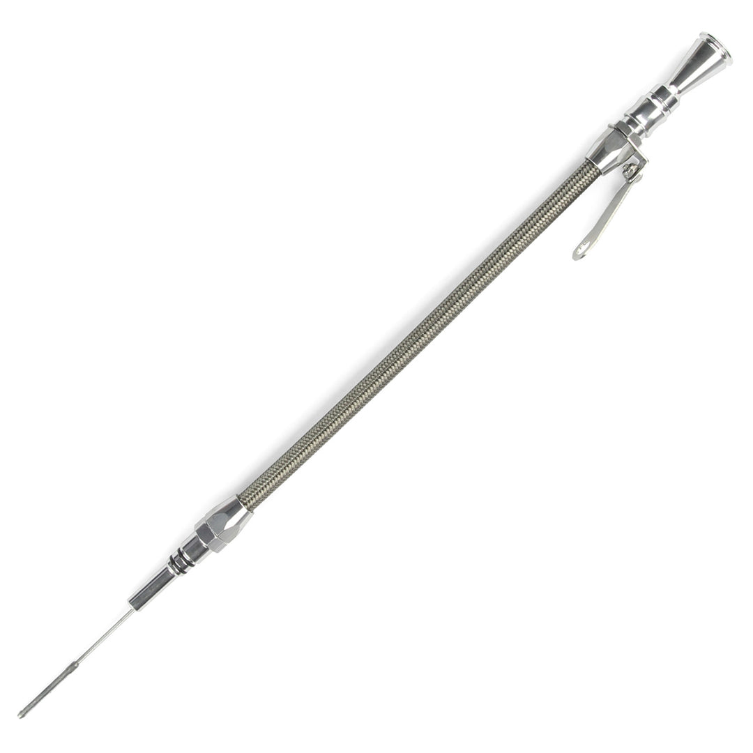 Lokar Anchor-Tight Locking Engine Dipstick - 1962-67 Chevy II V-8 283/327 Push into Passenger's Side/Front Sump