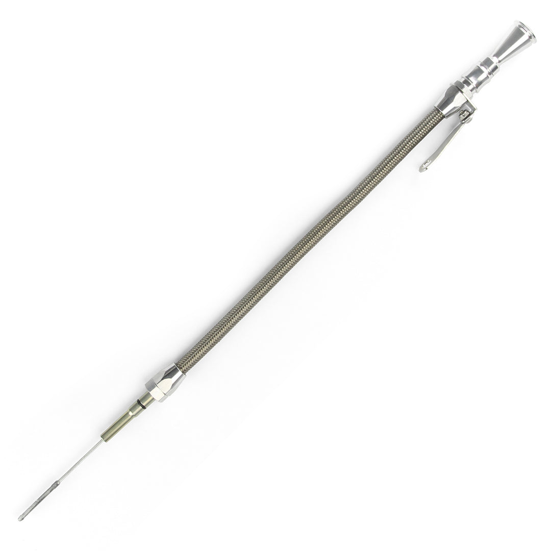 Lokar 24" Anchor-Tight Locking Engine Dipstick - 1997 & Later GM LS1 Car Push into Block Passenger's Side