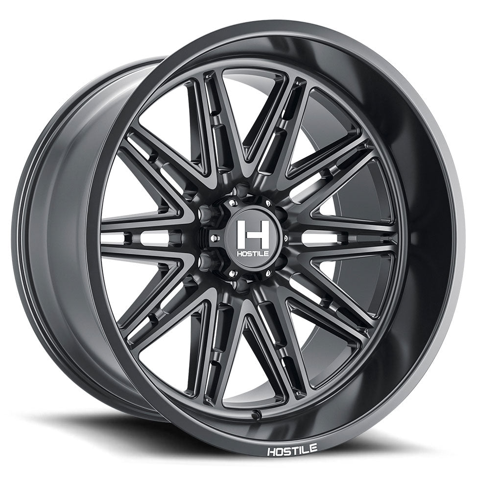 Hostile H126 Maniac | 20x12 | 6 On 139.7 | Offset -44 | Satin Black | SKU H126-2012655047BB