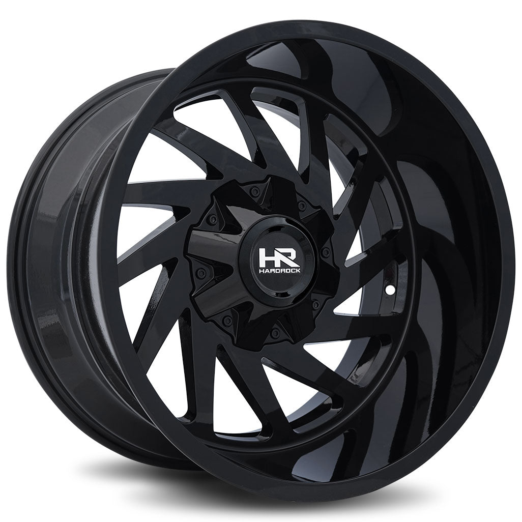 Hardrock Offroad H704 Crusher | 20x12 | 5 On 139.7/150 | Offset -44 | Gloss Black | SKU H704-201297144GB