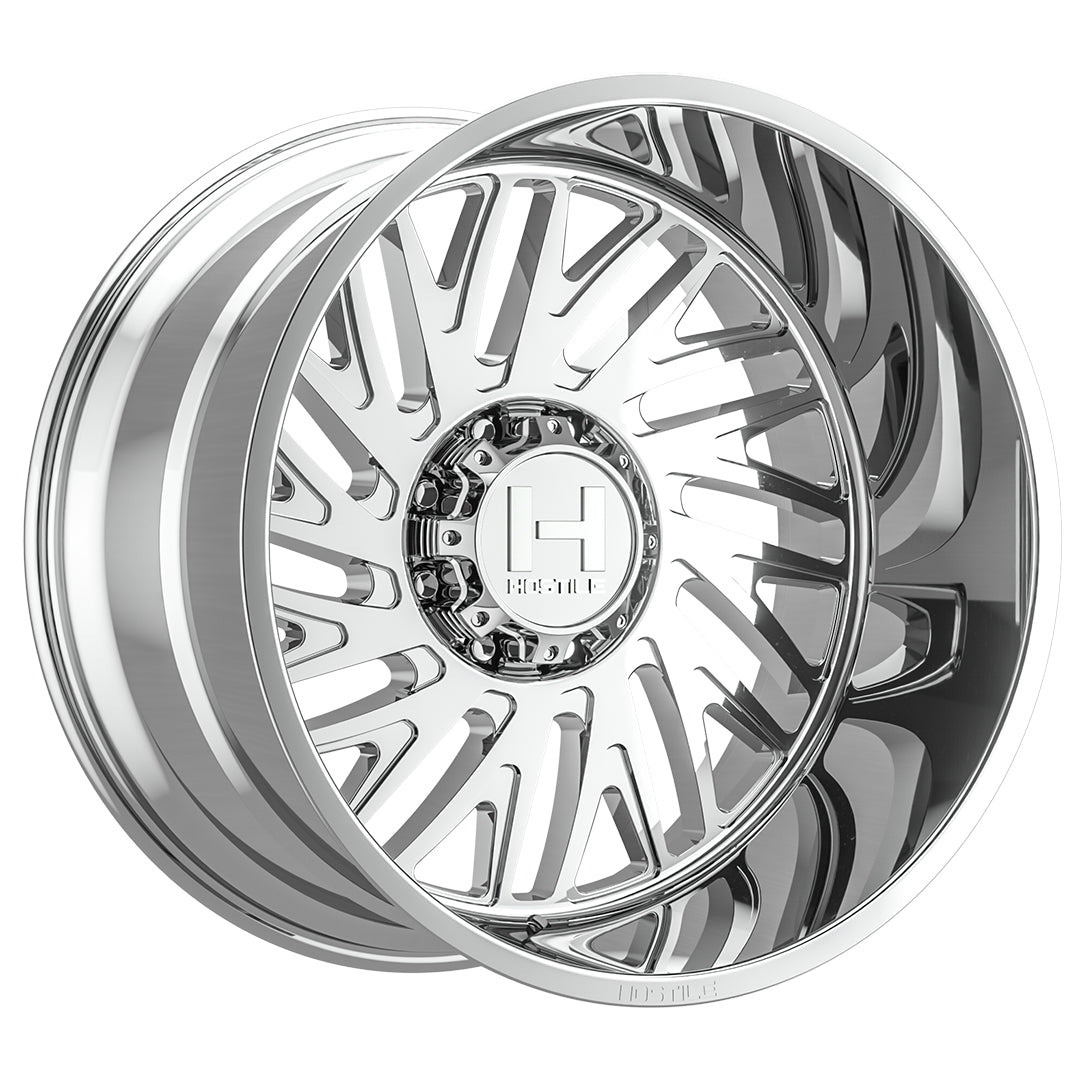 Hostile H131 Syclone | 24x14 | 6 On 139.7 | Offset -76 | Chrome (Armor Plated) | SKU H131-2414655045C