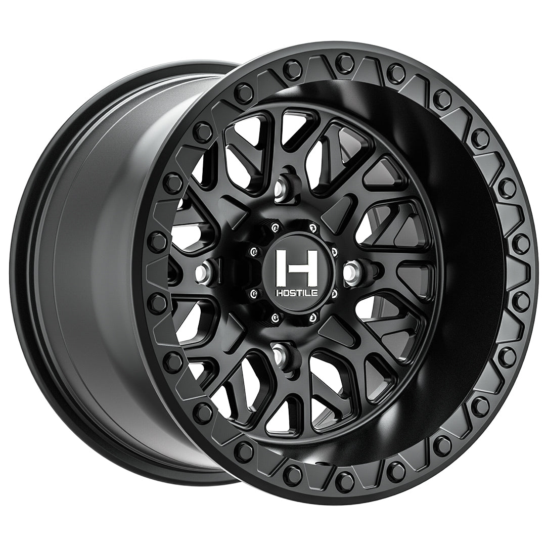 Hostile H133 Glamis UTV | 15x10 | 4 On 156 | Offset 0 | Satin Black | SKU H133-1510415654A