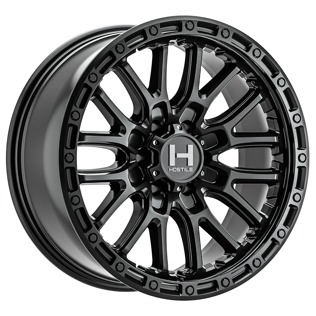 Hostile H135 Ridgecrest | 20x9 | 8 On 165.1 | Offset 1 | Satin Black | SKU H135-2090816550A