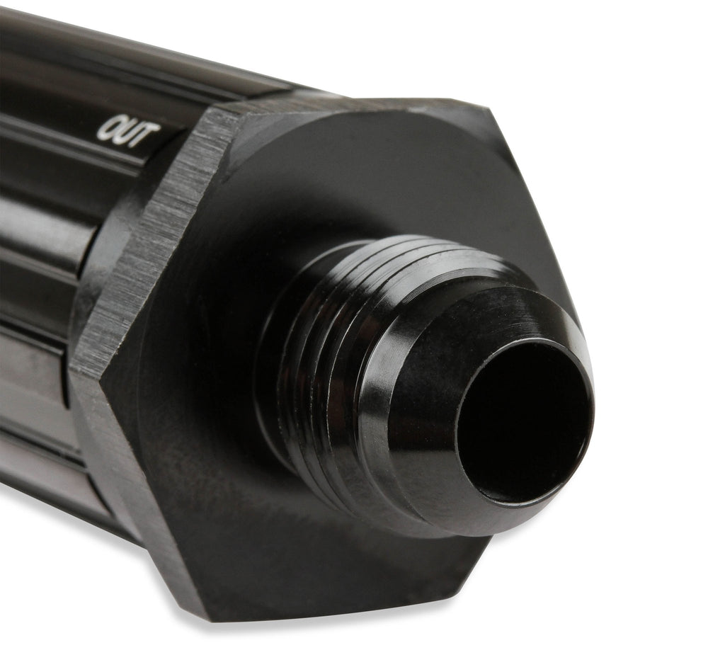Mr. Gasket -6 AN Male Fuel Filter 30 Micron - Black | SKU 2006-BL