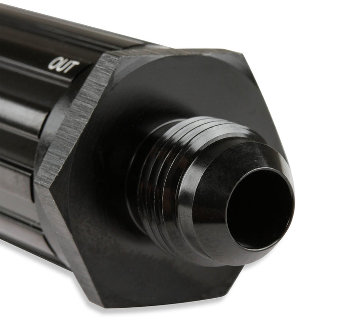 Mr. Gasket -6 AN Male Fuel Filter 30 Micron - Black | SKU 2006-BL