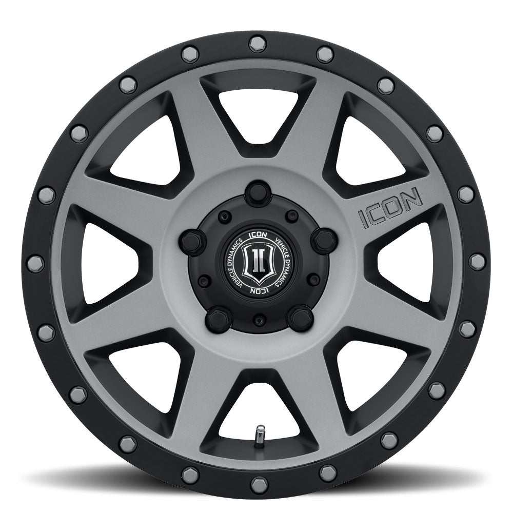 ICON Alloys Rebound Titanium 18x9 5x150 25mm Offset 6" BS (1818905560TT)