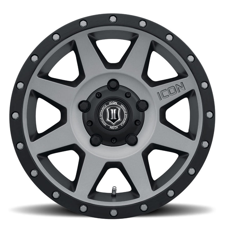 ICON Alloys Rebound Titanium 18x9 5x150 25mm Offset 6" BS (1818905560TT)