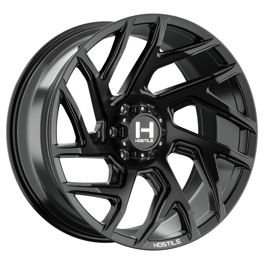 Hostile H141 Vortex | 20x10 | 8 On 180 | Offset -19 | Satin Black | SKU H141-2010818047BB