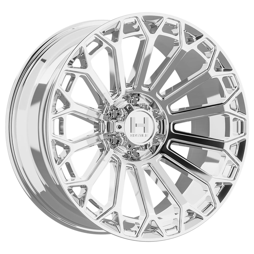 Hostile H142 Warrior | 20x10 | 8 On 165.1 | Offset -19 | Chrome | SKU H142-2010816547C