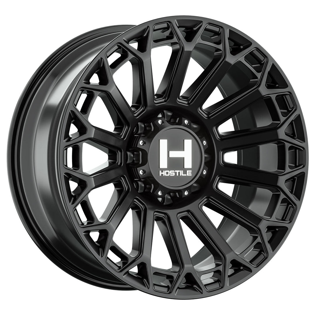 Hostile H142 Warrior | 20x10 | 8 On 180 | Offset -19 | Satin Black | SKU H142-2010818047BB