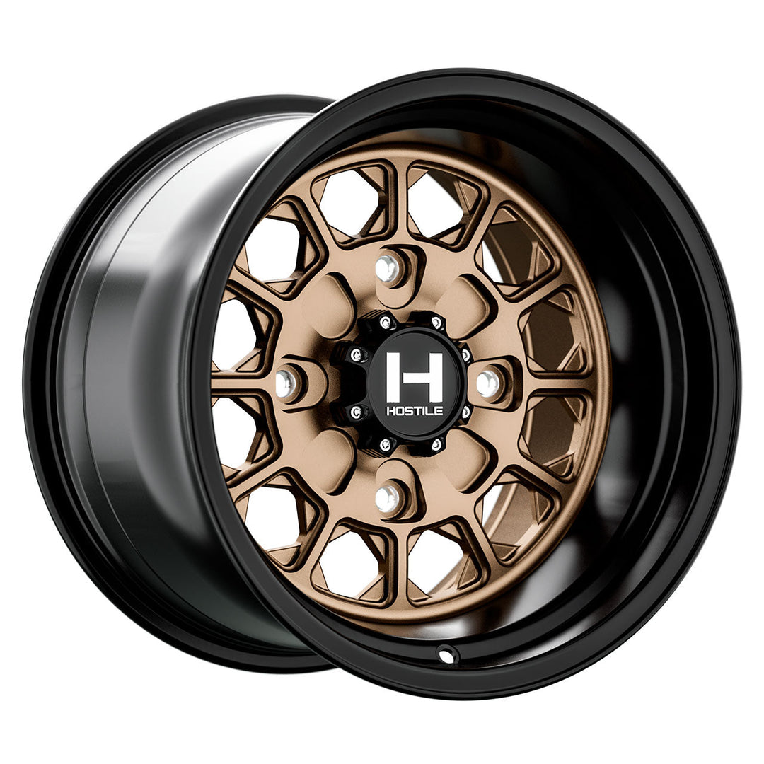 Hostile H125 Pismo UTV | 15x8 | 4 On 137 | Offset 0 | Matte Bronze with Matte Black Lip | SKU H125-1580413744Z