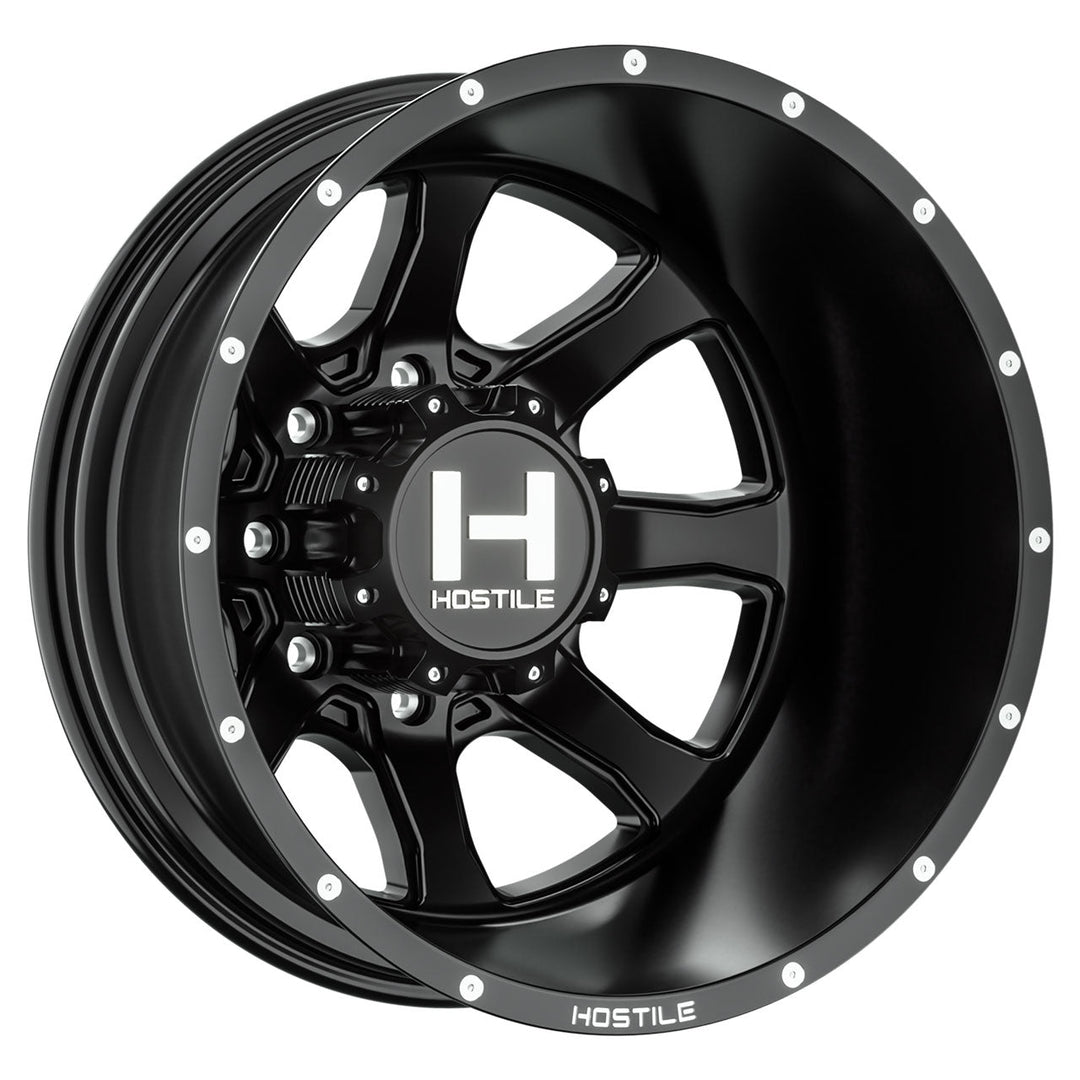 Hostile H403 Kodiak-R | 22x8.25 | 8 On 165.1 | Offset -221 | Satin Black | SKU H403-22828165-221BB