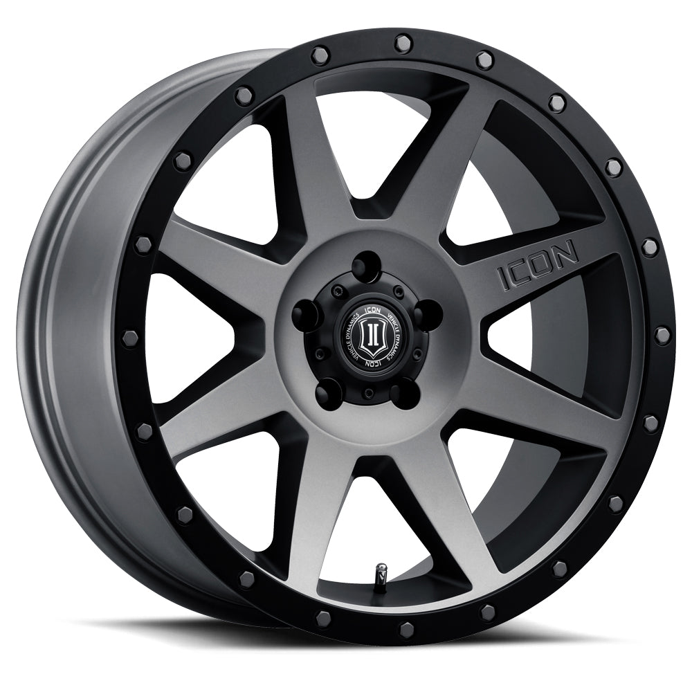 ICON Alloys Rebound Titanium 20x9 6x5.5 0mm Offset 5" BS (1820908350TT)