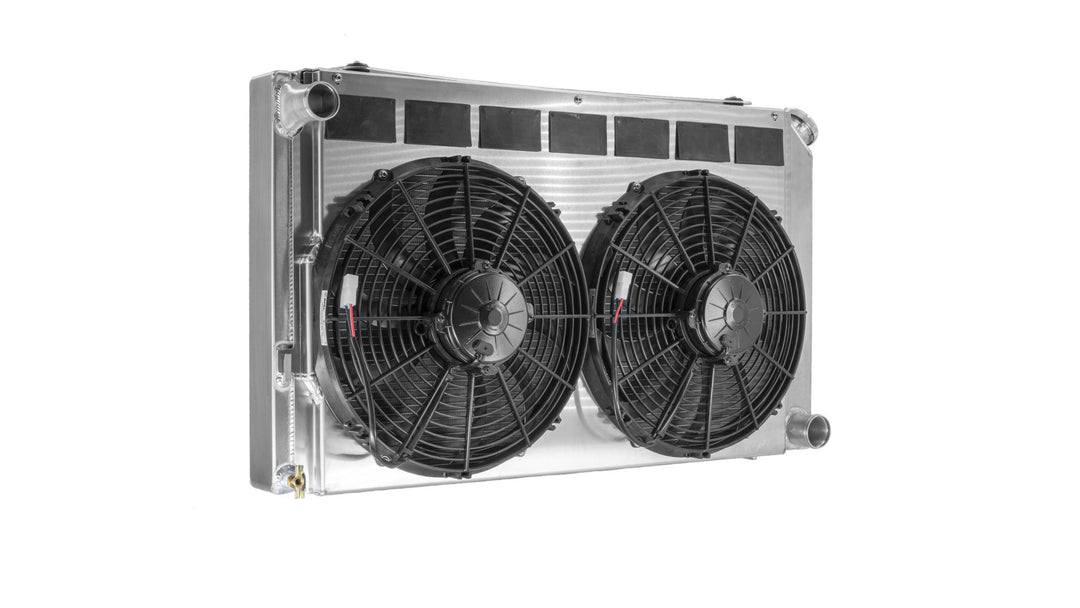 C&R Chevy Camaro 1970-81 & Firebird 1970-74 SB/BB 1-Pass Radiator Module w/ Dual 13" Fans 15-00010