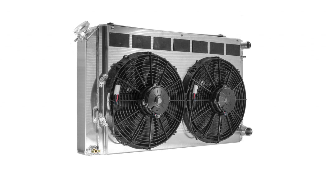 C&R Chevy Camaro 1970-81 & Firebird 1970-74 LS 2-Pass Radiator w/ Dual 13" Fans 15-00020