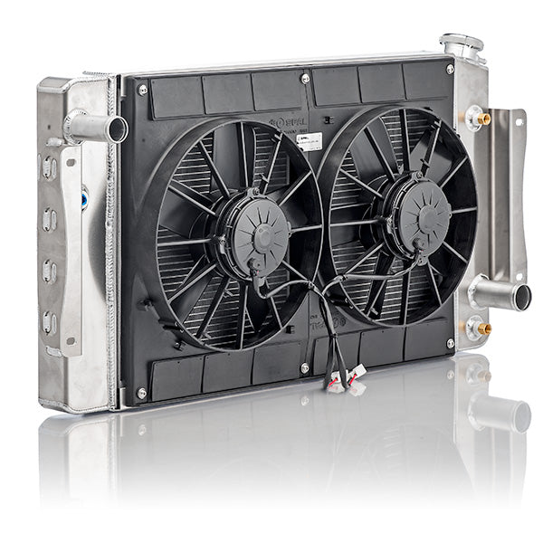 C&R Chevy Bel Air 1955-1957 Crossflow Radiator Module SBC/BBC w/ TOC Dual 11" Fans 15-10281