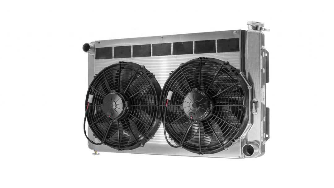 C&R Chevy Camaro/Firebird 1967-1969 SBC 1-Pass Radiator Module w/ Dual 13" Fans 15-11020