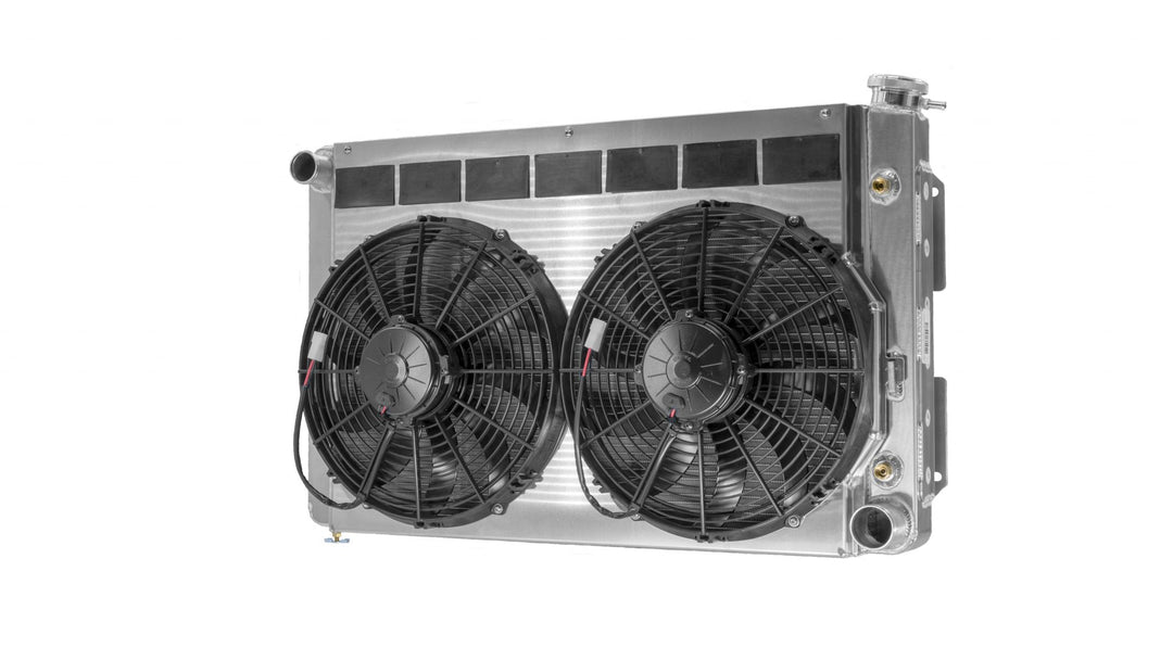 C&R Chevy Camaro/Firebird 1967-1969 SBC 1-Pass Radiator Module w/ TOC & Dual 13" Fans 15-11021