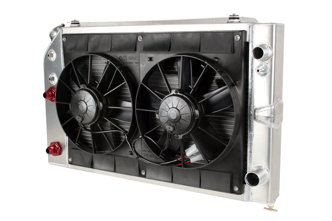 C&R Chevy Camaro 1970-81 & Firebird 1970-74 LS 2-Pass Radiator w/ EOC, PSC & Dual 13" Fans 15-11054