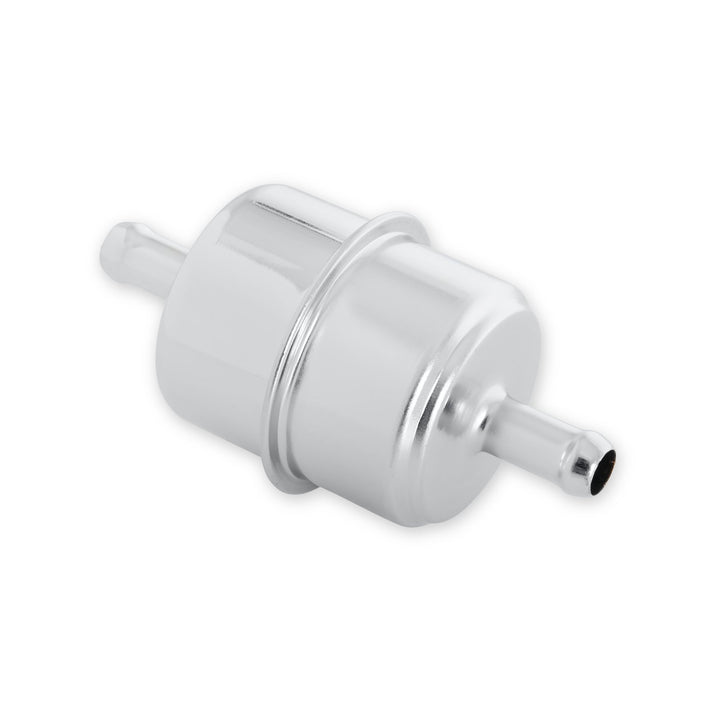 Mr. Gasket Chrome Fuel Filter - Fits 3/8 Inch Hose | SKU 9746