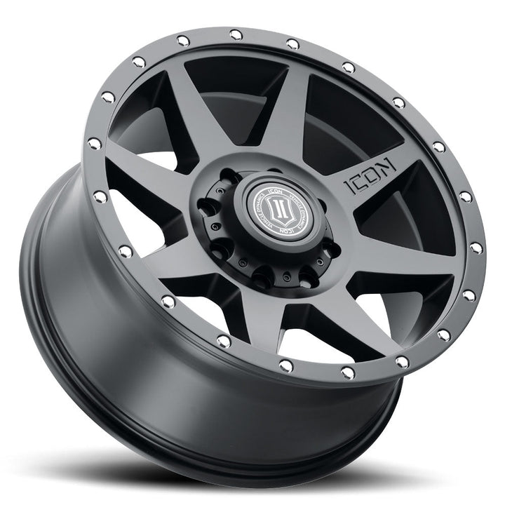 ICON Alloys Rebound Satin Black 20x9 8x170 6mm Offset 5.25" BS (1820908152SB)