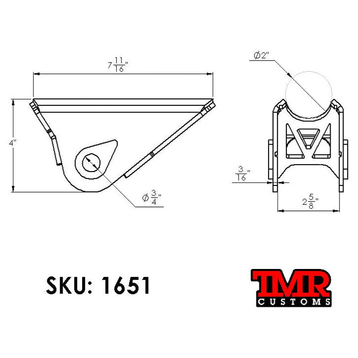 TMR Customs THE ARCHETYPE Chassis Side Upper Link Brackets