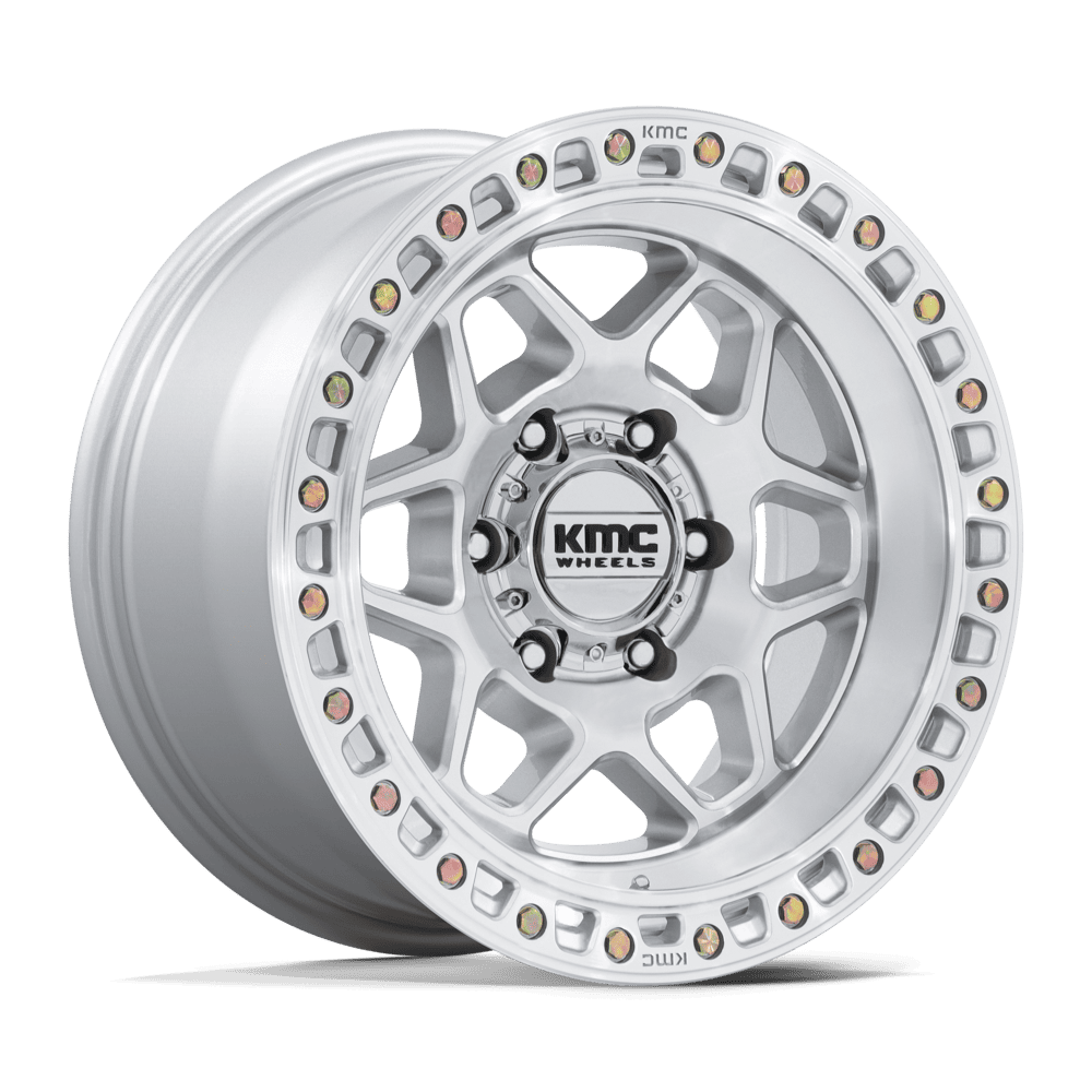 KMC KM553 Torx Wheel - Gloss Silver w/ Machined Face