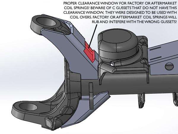 TMR Customs Jeep JK Inner C/Knuckle Gussets - FORMED