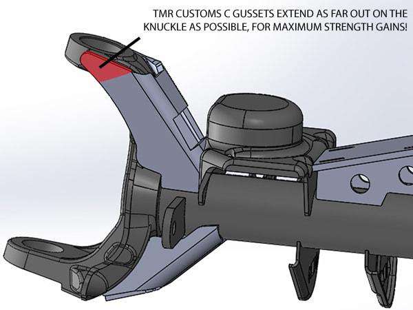 TMR Customs Jeep JK Inner C/Knuckle Gussets - FORMED