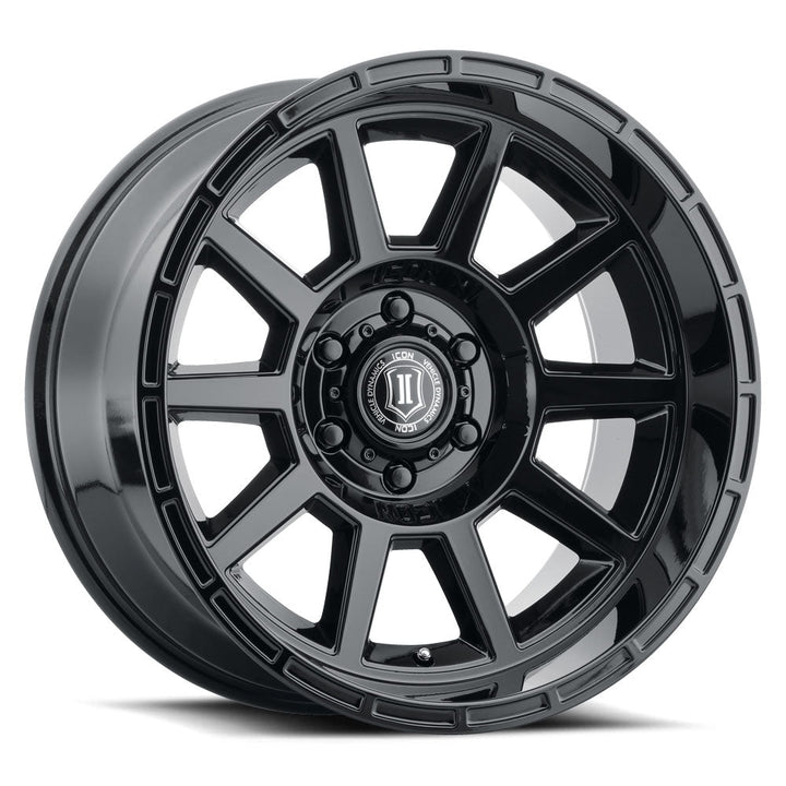 ICON Alloys Recoil Gloss Black 20x10 6x5.5 -24mm Offset 4.5" BS (6220108345GB)