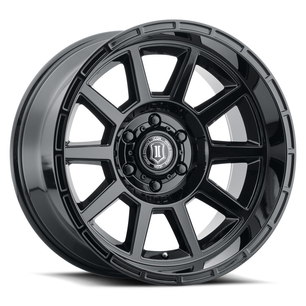 ICON Alloys Recoil Gloss Black 20x10 5x5 -24mm Offset 4.5" BS (6220107345GB)