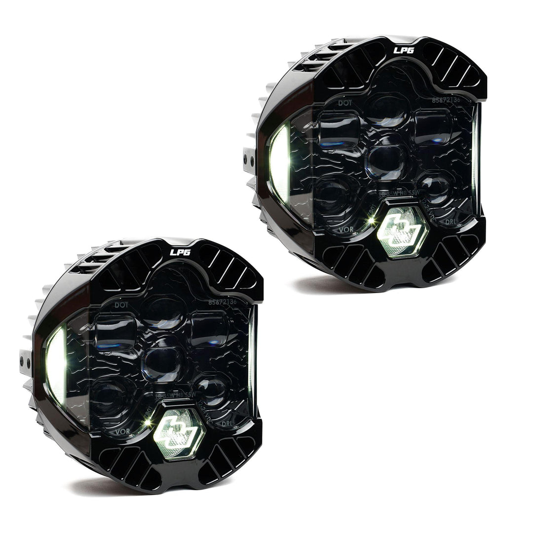 DOT LP6 LED Headlight Replacement Pair Universal (White) 18-7801