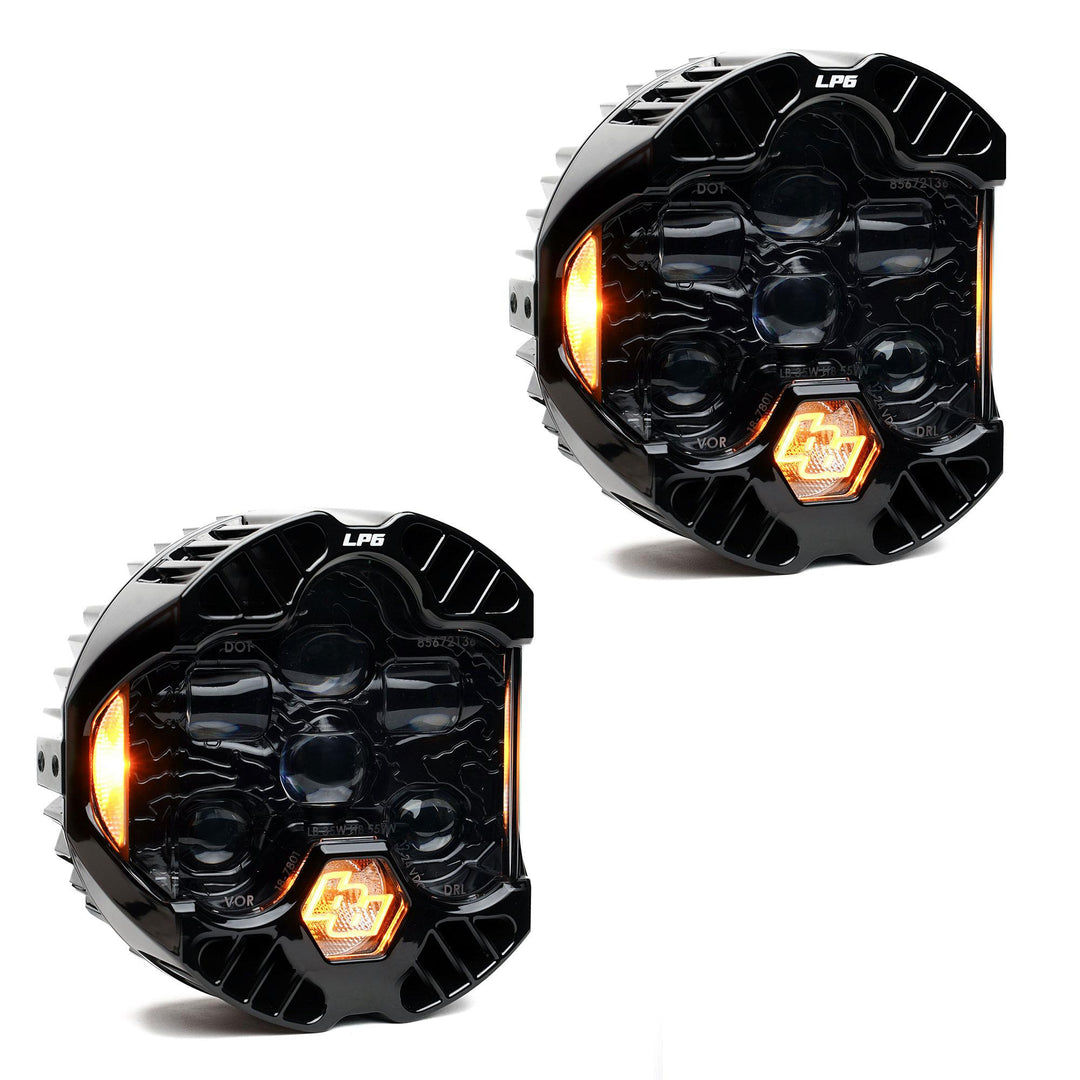 DOT LP6 LED Headlight Replacement Pair Universal (Amber) 18-7802