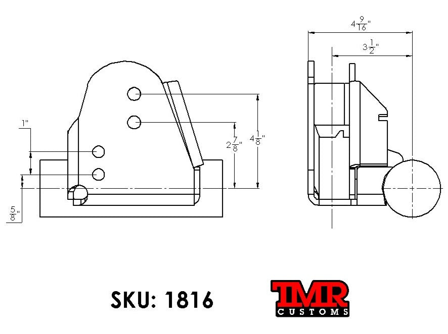 TMR Customs Jeep JK HD RAISED Front Track Bar Bracket