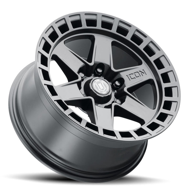 ICON Alloys Raider Satin Black 17x8.5 6x135 6mm Offset 5" BS (3417856350SB)