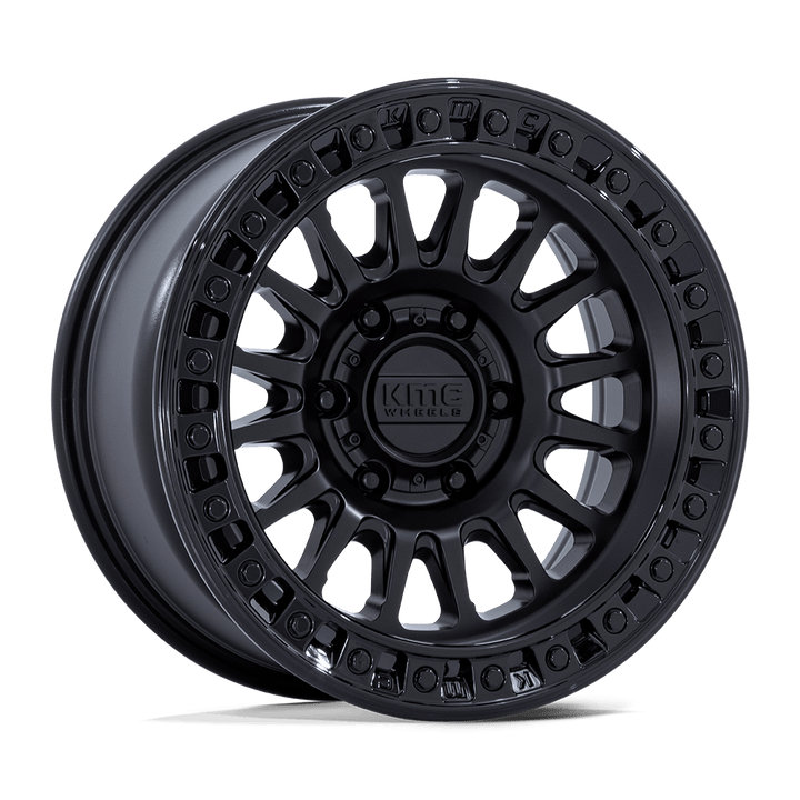 KMC KM552 IMS Wheel - Matte Black w/ Gloss Black Lip