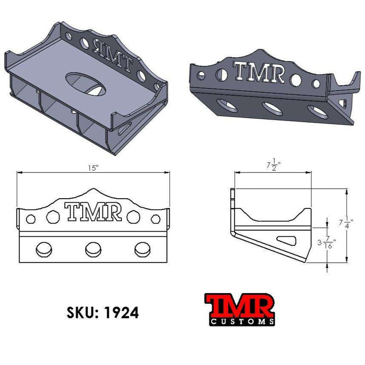 TMR Customs Universal Hydraulic Steering Ram Mount