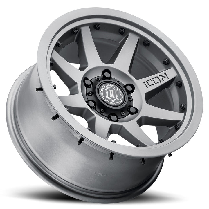 ICON Alloys Rebound Pro Titanium 17x8.5 5x150 25mm Offset 5.75" BS (21817855557TT)