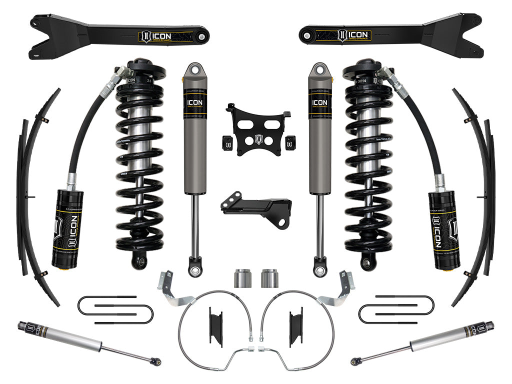 ICON 2023-2026 Ford F-250/350 Super Duty 4WD 4-5.5" Lift Stage 3 Coilover Conversion w/Radius Arms & Expansion Packs