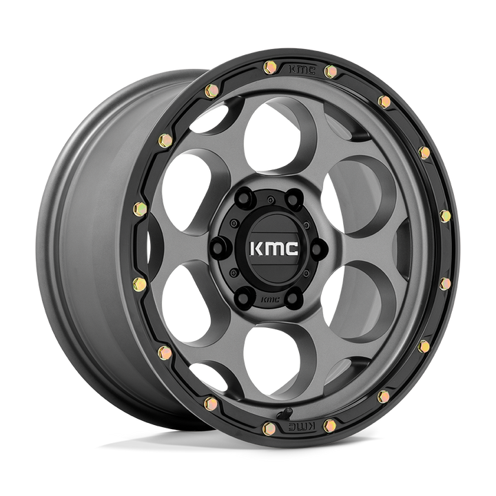 KMC KM541 Dirty Harry Wheel - Satin Gray w/ Black Lip