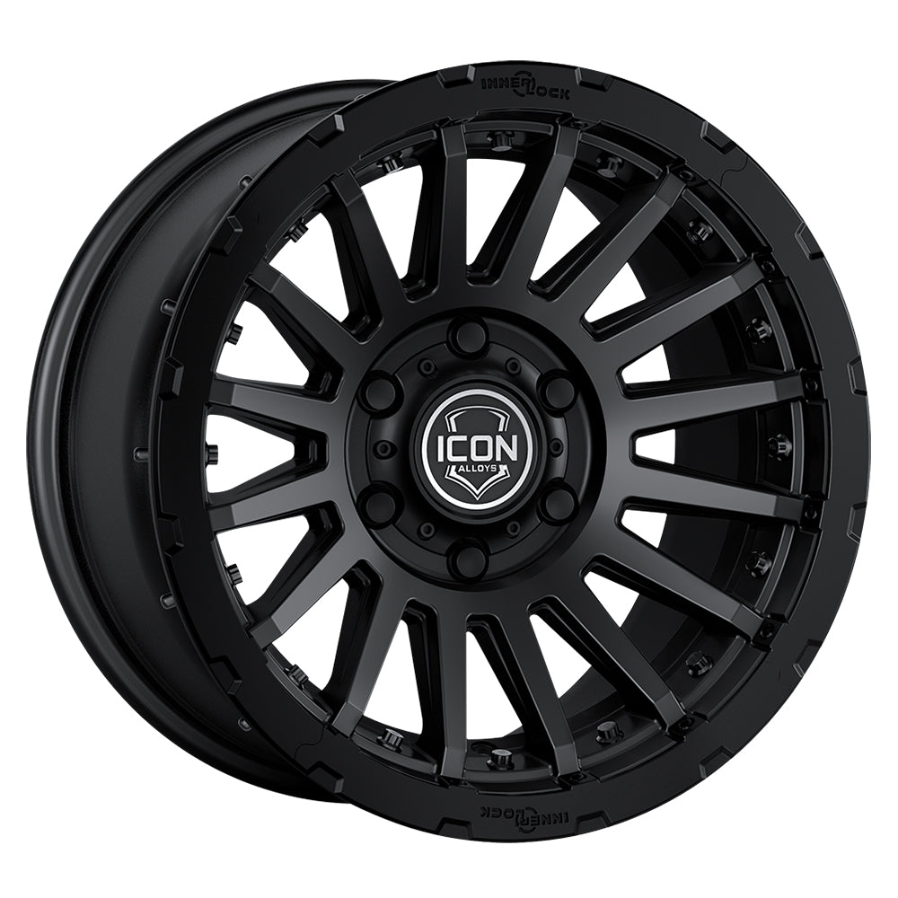 ICON Alloys Recon Pro Satin Black 17x8.5 6x5.5 0mm Offset 4.75" BS (23617858347SB)