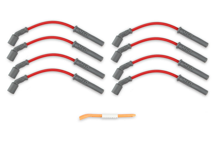 MSD Super Conductor Spark Plug Wire Set - 99-13 GM Truck & SUV - Red | SKU 32829