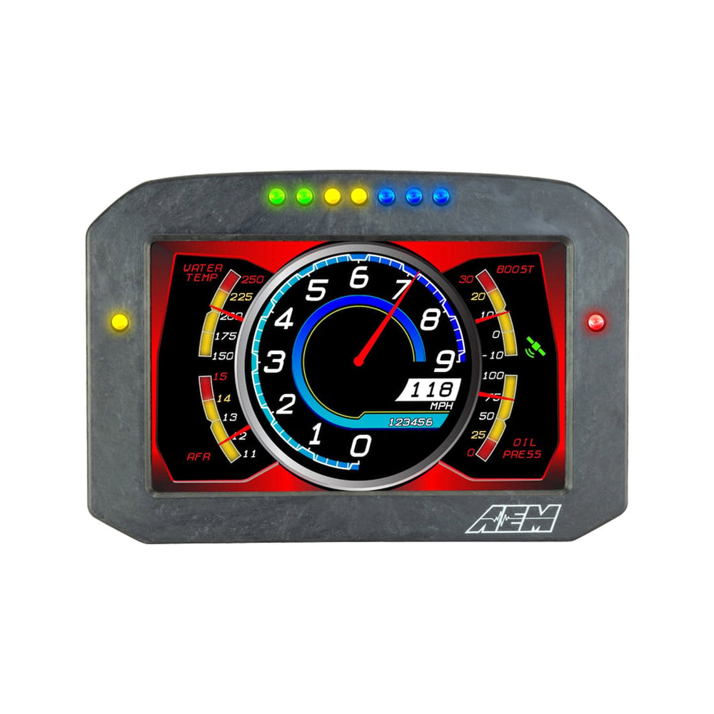 AEM CD-7FL Carbon Flat Panel Logging Display | SKU 30-5701F