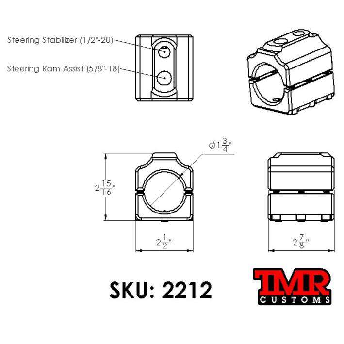 TMR Customs 1.75" Steering Clamp