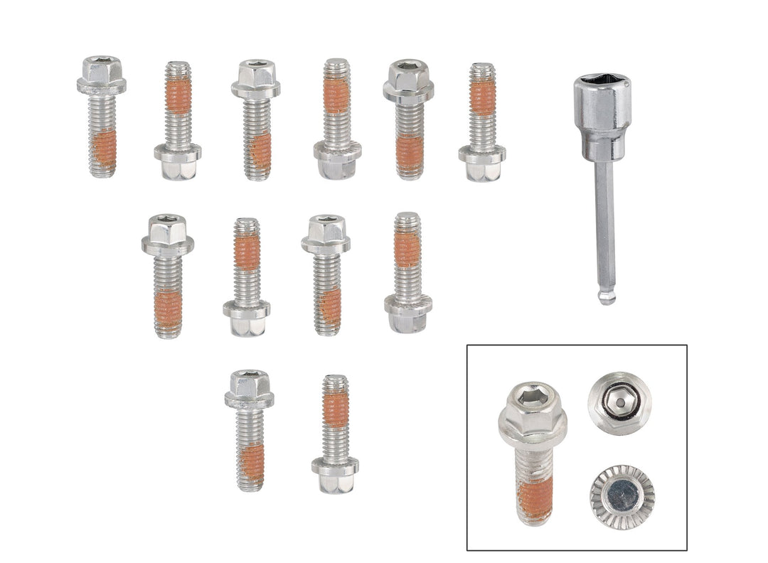 Mr. Gasket Headlock Locking Header Bolts - M8-1.25 x 25mm - Set of 12 | SKU 2235G